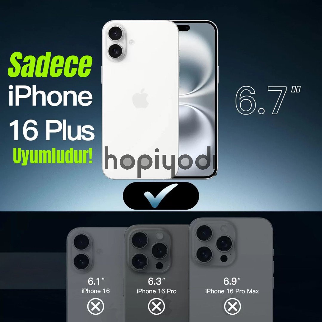 iPhone 16 Plus Şeffaf Kılıf