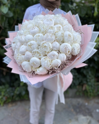 Beyaz Şakayıklı Büyük Buket