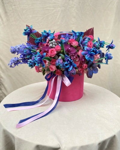 Kutuda Galaksi Lale Fuşya Aranjman