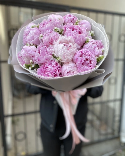 Pembe Şakayık Beyaz Statis Buket