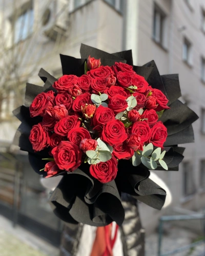 Kırmızı Gül Lale Buketi