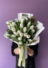 White Tulip Eucalyptus Bouquet