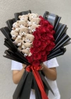 Plush Teddy Bear Red Rose Bouquet