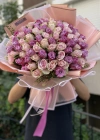 Pembe Lila Gül Buketi