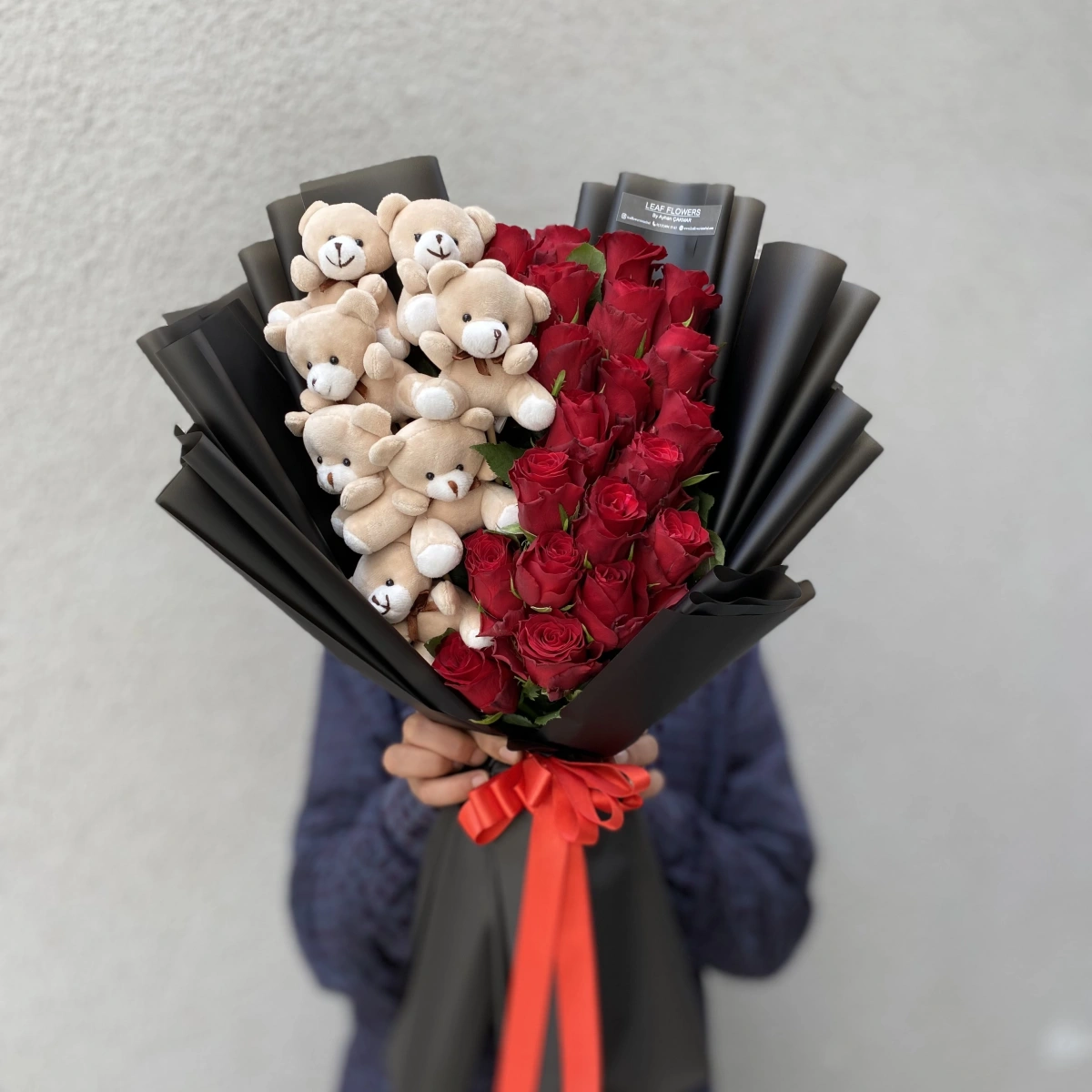 Red Rose Plush Bear