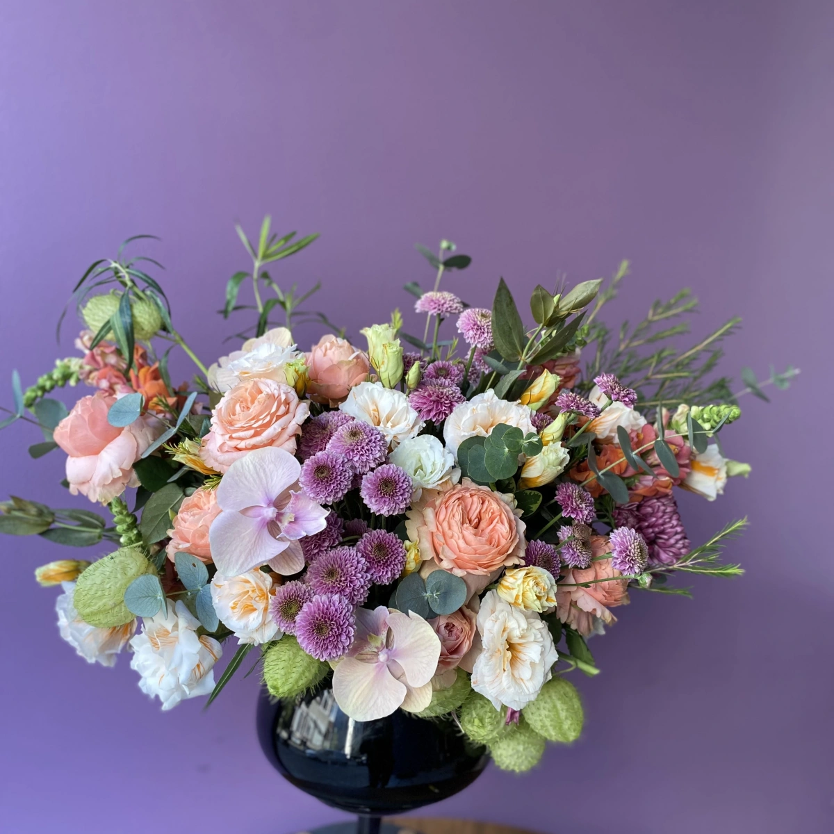 Arrangement Colorful Black Goblet