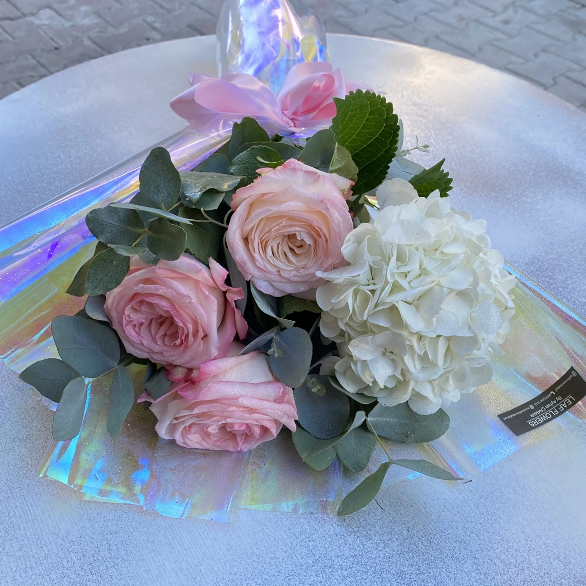 Hortensia Pink Rose Bouquet