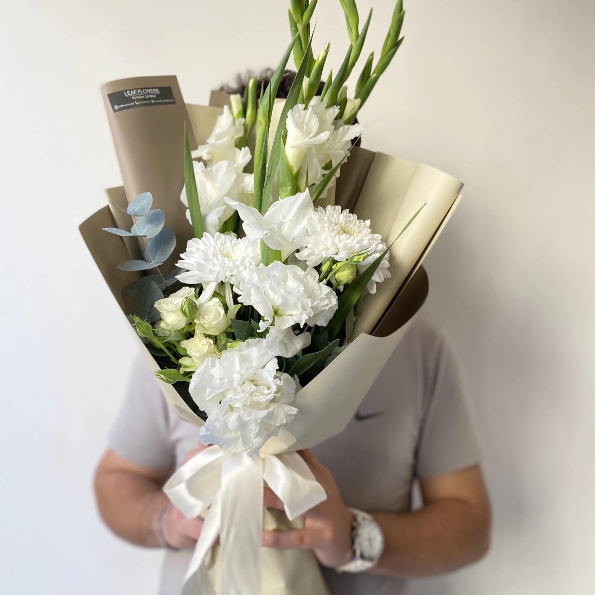 Bouquet with White Gladioli