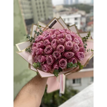 Koyu Pembe Gül Buketi