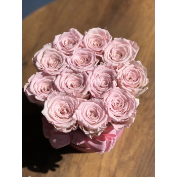 Boxed Pink Preserved Rose