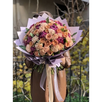 Cappuccino Mixed Bouquet with Roses