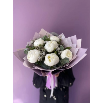 White Peony Bouquet