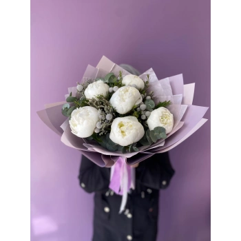 White Peony Bouquet