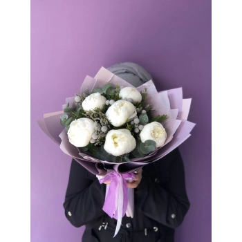 White Peony Bouquet