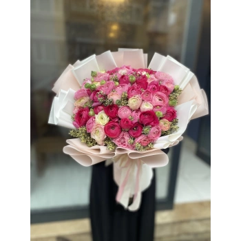 Pembe Fuşya Erengül Buketi