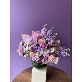 Pink Lilac Terrarium Arrangement