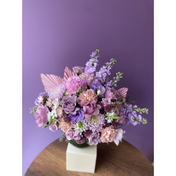 Pink Lilac Terrarium Arrangement