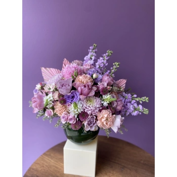 Pink Lilac Terrarium Arrangement