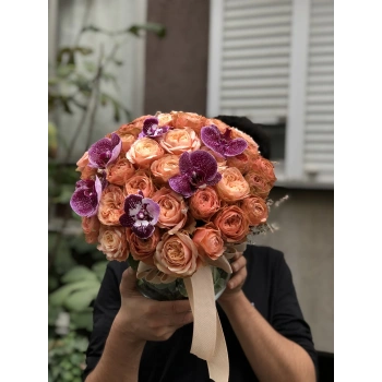 Khala Rose Orchid Arrangement