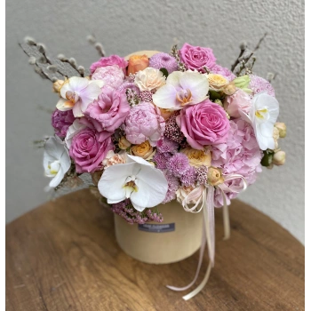 Colorful Arrangement in a Velvet Box