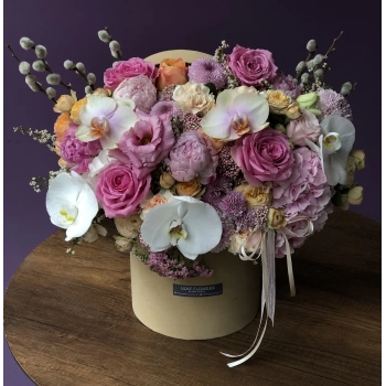 Colorful Arrangement in a Velvet Box