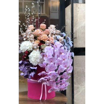 Large Arrangement with Orchids