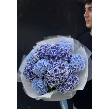 Blue White Hydrangea Bouquet