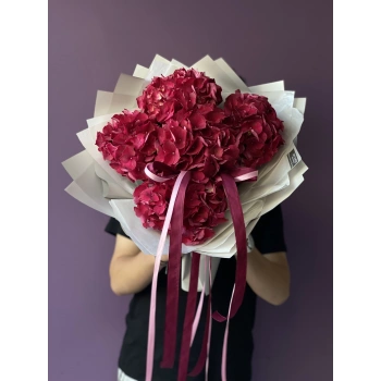 Fuchsia Hydrangea Bouquet