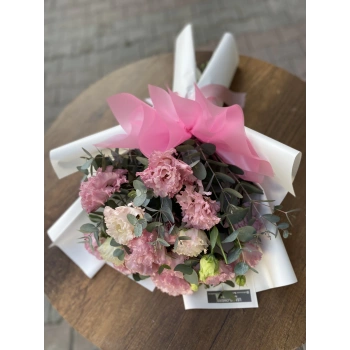 Pink Ruffled Lisianthus Bouquet