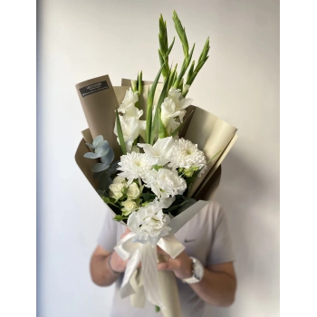 Bouquet with White Gladioli