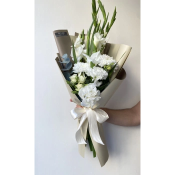 Bouquet with White Gladioli