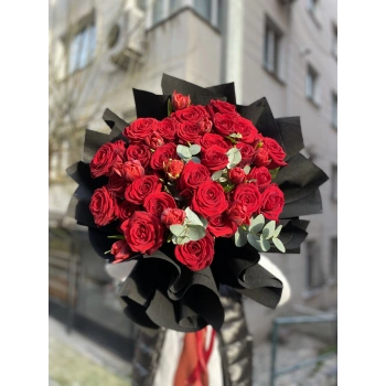 Kırmızı Gül Lale Buketi