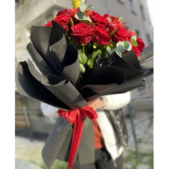 Kırmızı Gül Lale Buketi