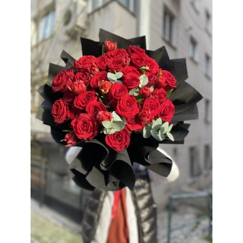 Kırmızı Gül Lale Buketi