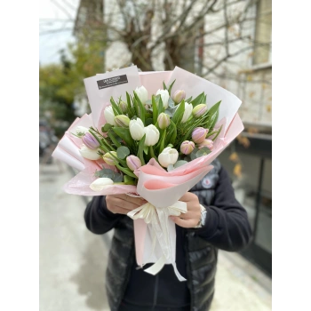 White Lilac Tulips