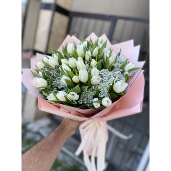 Tulip White Large Bouquet