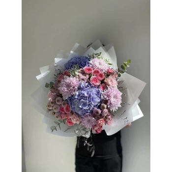 Pembe Lila Büyük Buket