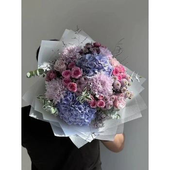 Pembe Lila Büyük Buket