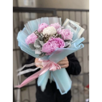 Pink White Peony