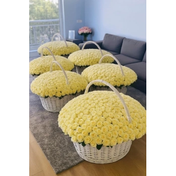 Giant White Rose Arrangements