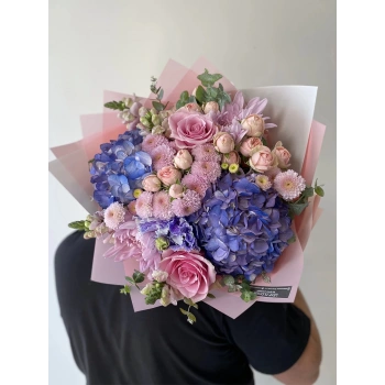 Spring Bouquet with Pink and Purple