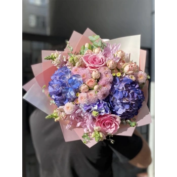 Spring Bouquet with Pink and Purple
