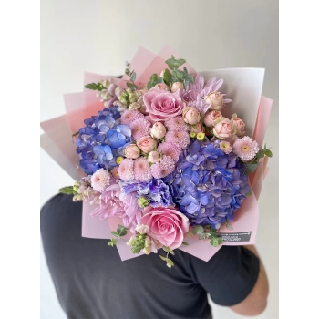 Spring Bouquet with Pink and Purple