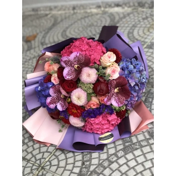 Peony Hydrangea Colorful Bouquet