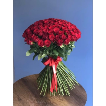 Long Red Rose Bouquet