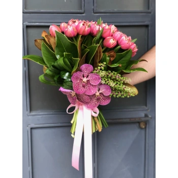 Pink Double Tulip Bouquet