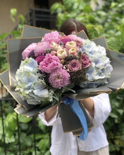 ترجمة النص الوردي والأزرق المتخصص في الباقة