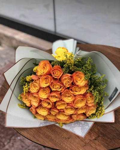 Turuncu Gül Buketi