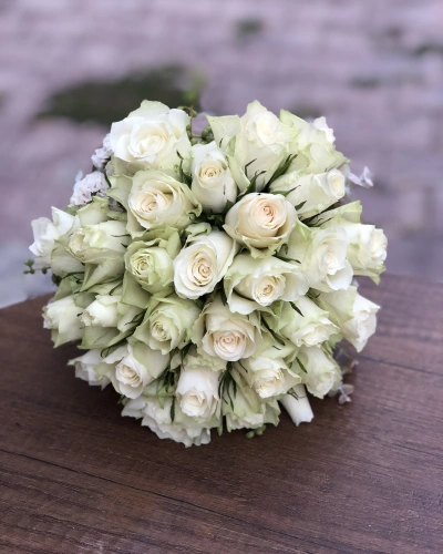 Beyaz Gül Gelin Buketi
