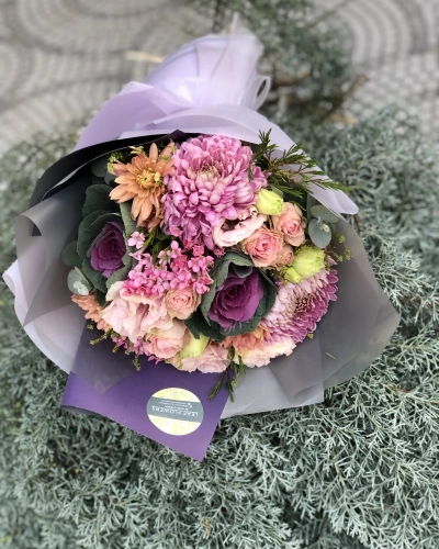 Pembe Lila Bahar Buketi